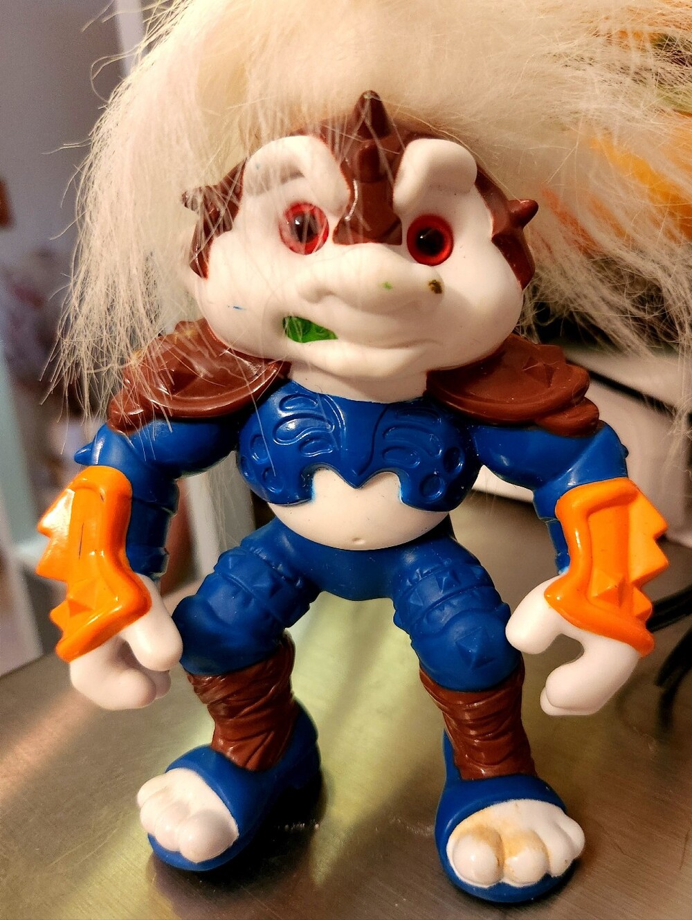The Vintage 1992 Battle Trolls Roadhog Troll Action Figure by Hasbro